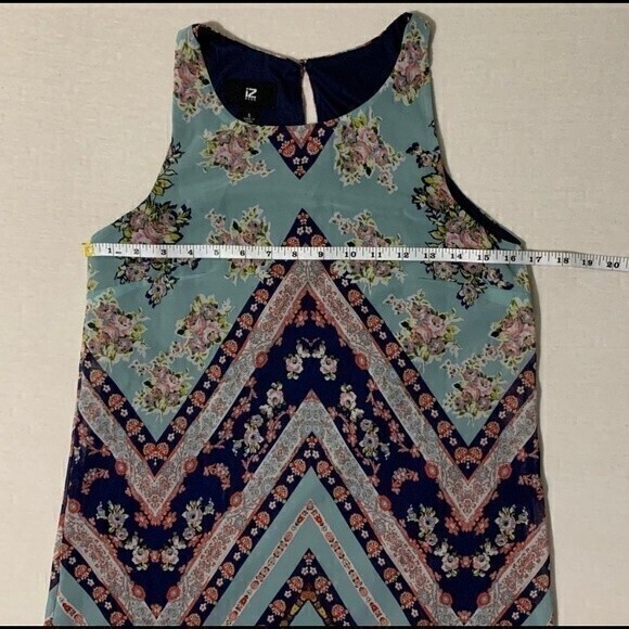 iZ Byer Chevron Zig Zag Flower Pattern Sleeveless Dress‎ - Picture 4 of 8